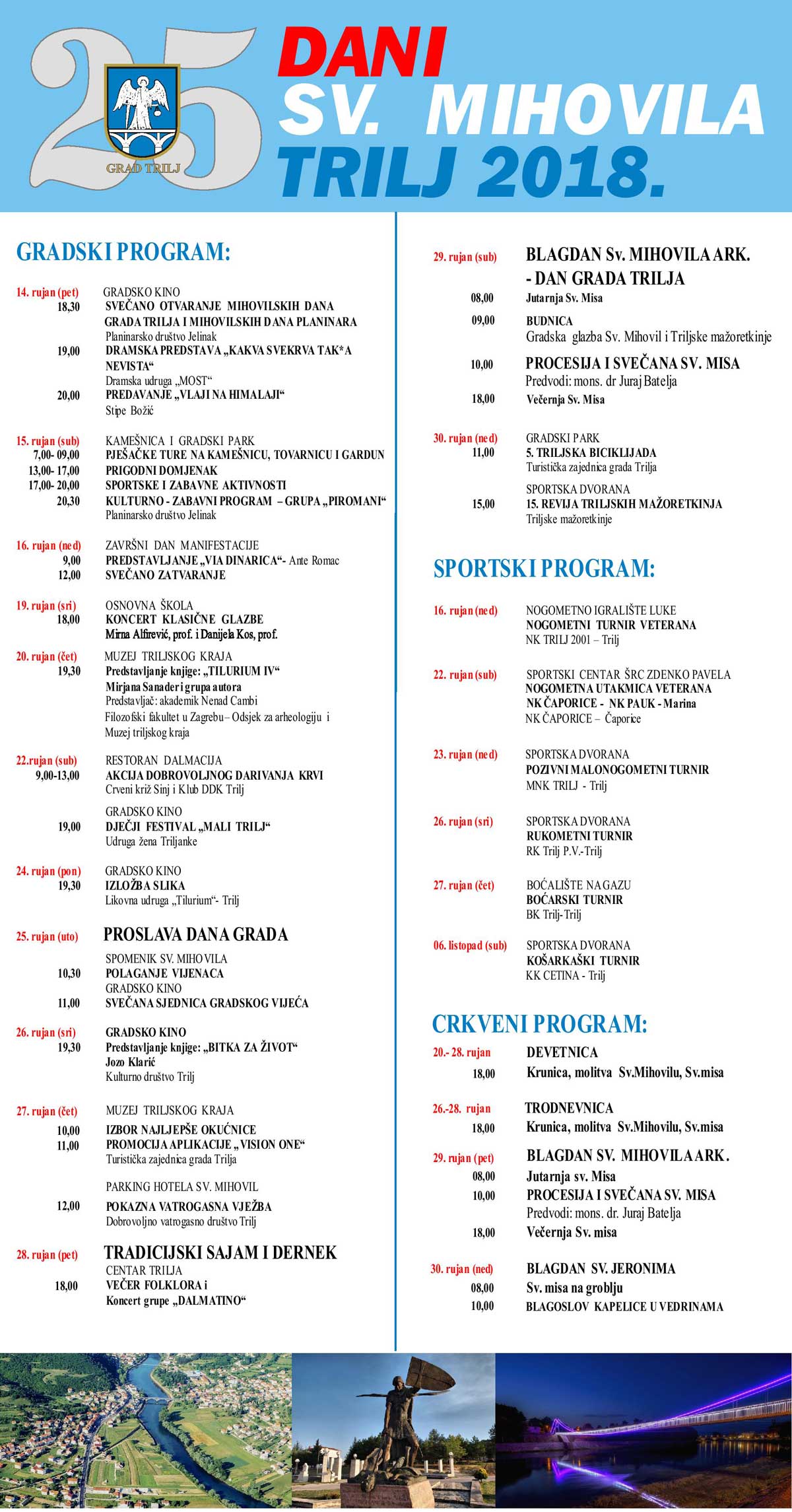 Dani sv. Mihovila - program proslave Dani sv. Mihovila - program proslave
